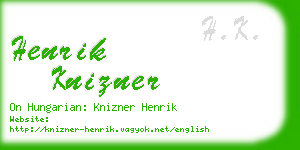 henrik knizner business card